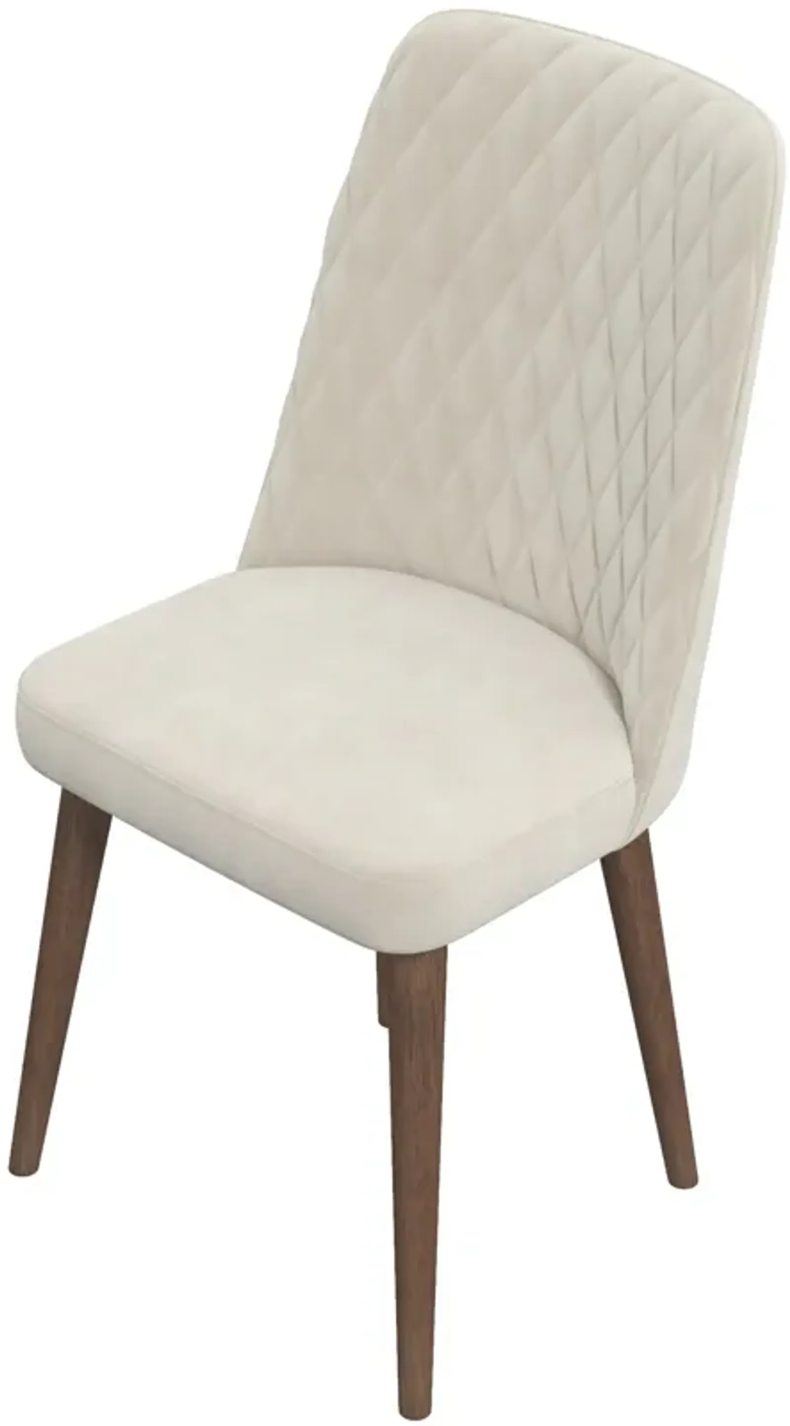 Evette Mid Century Modern Beige Dining Chair Set of 2