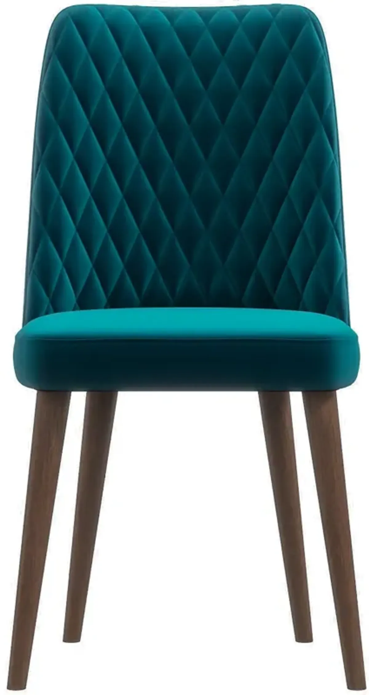 Evette Mid Century Modern Teal Dining Chair - Set of 2