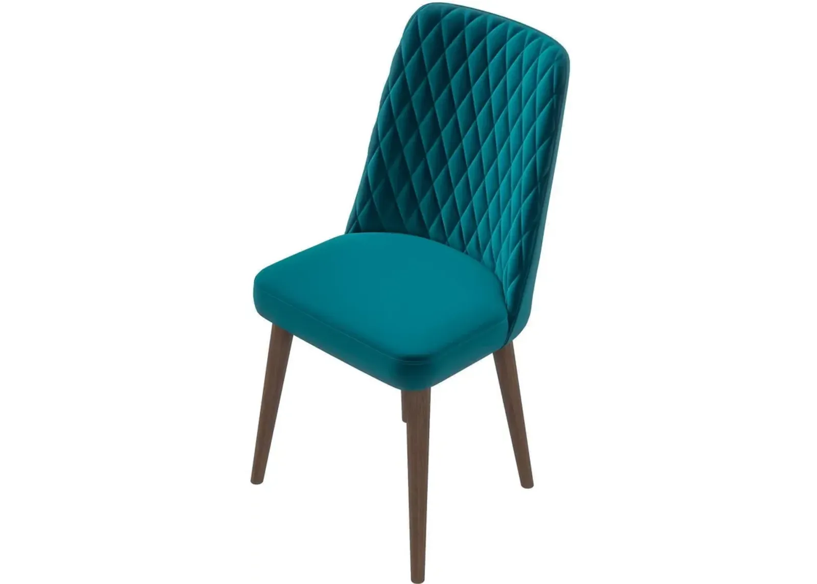 Evette Mid Century Modern Teal Dining Chair Set of 2