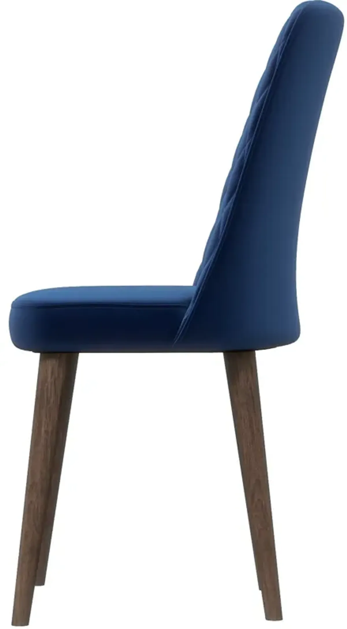 Evette Mid Century Modern Navy Blue Dining Chair Set of 2