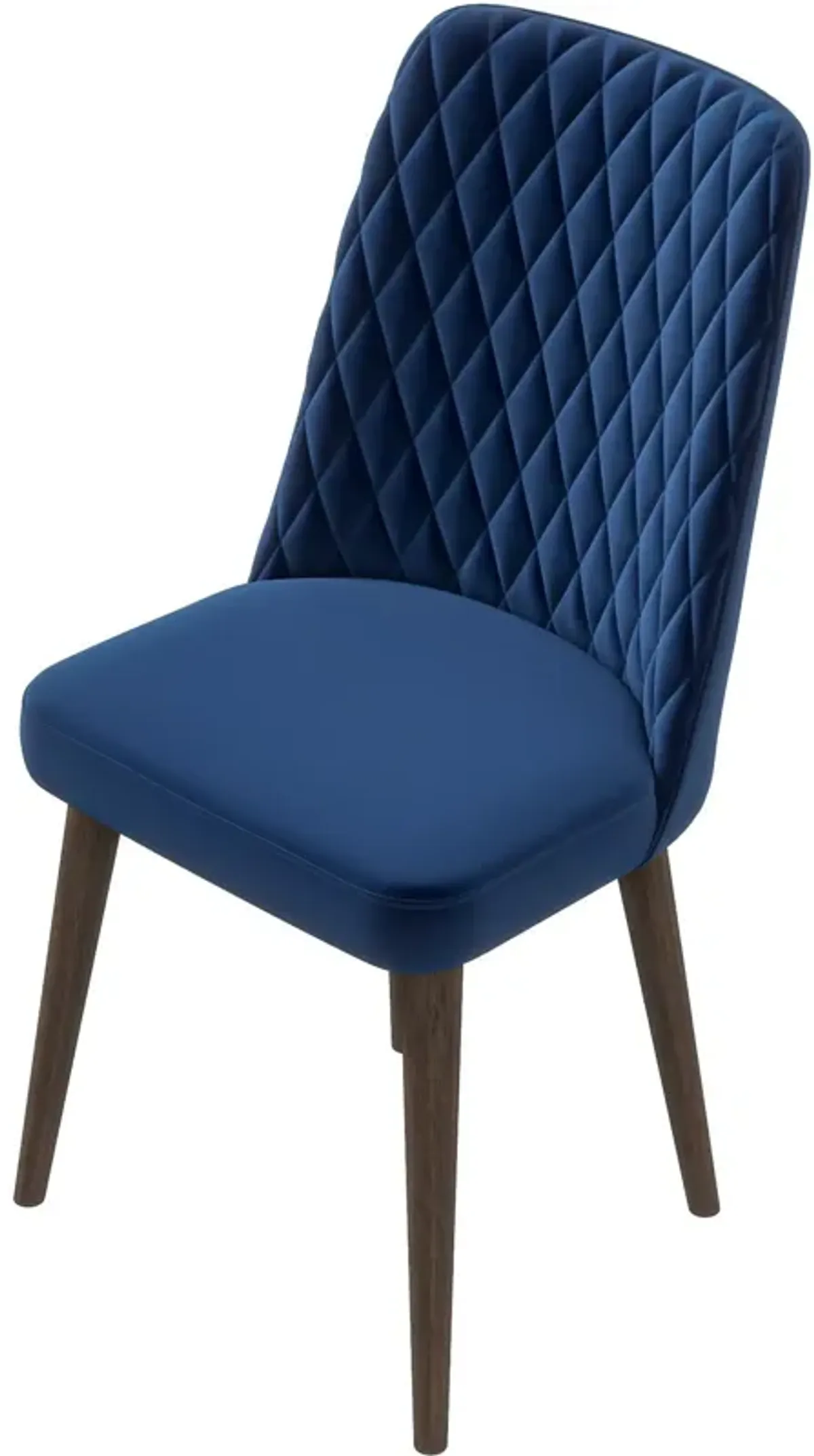 Evette Mid Century Modern Navy Blue Dining Chair Set of 2