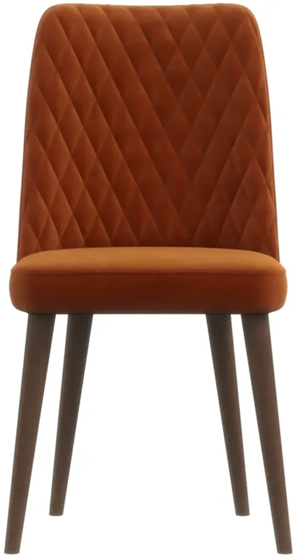 Evette Mid Century Modern Burnt Orange Dining Chair Set of 2