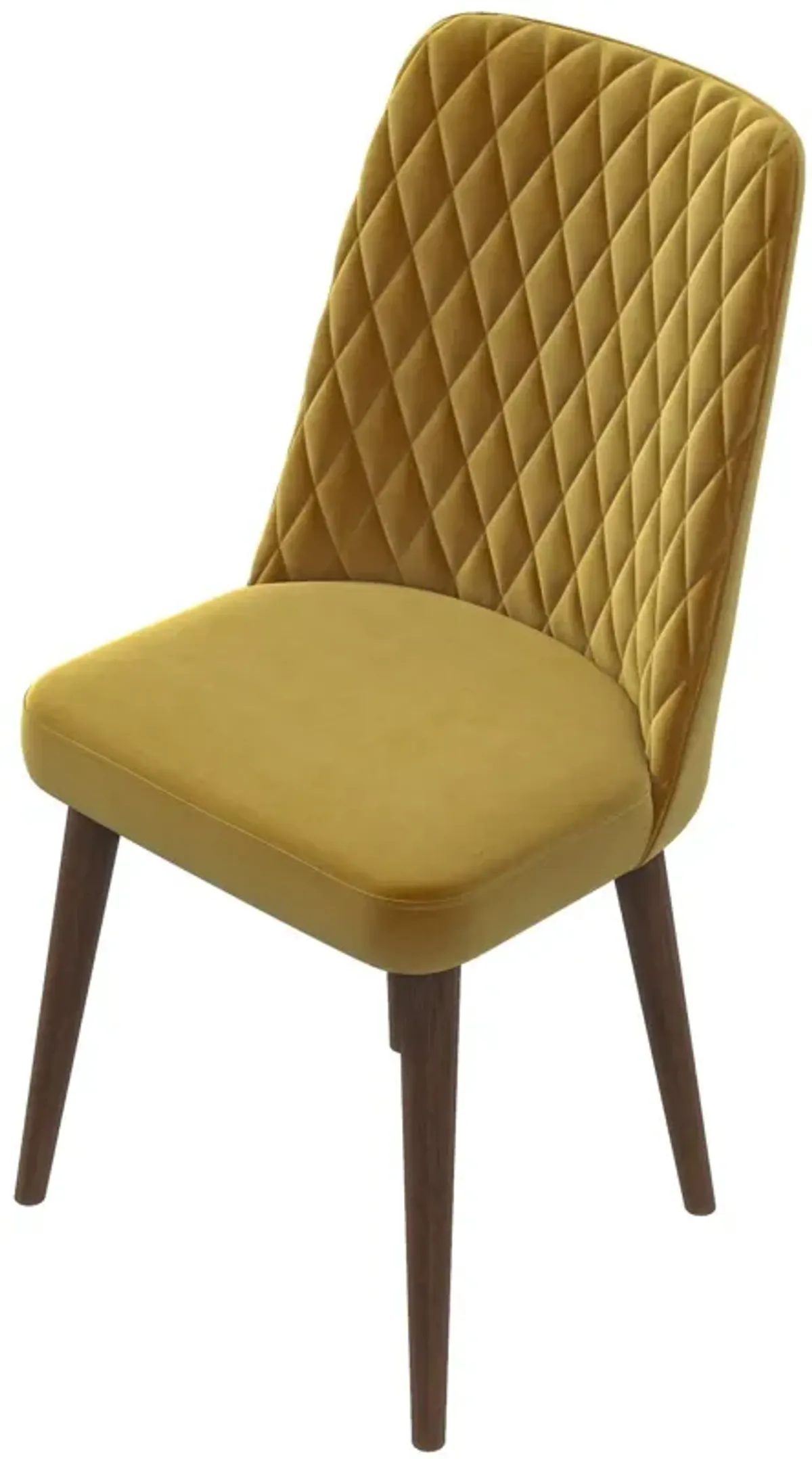 Evette Mid Century Modern Gold Dining Chair - Set of 2