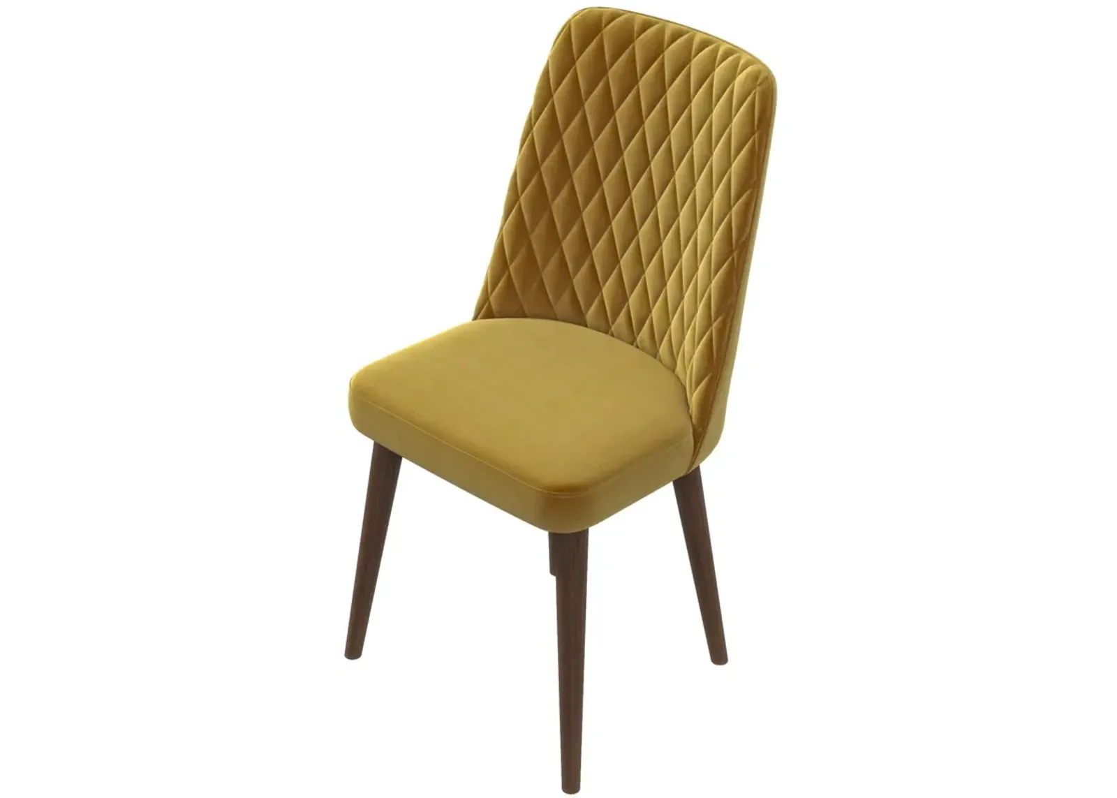 Evette Mid Century Modern Gold Dining Chair Set of 2