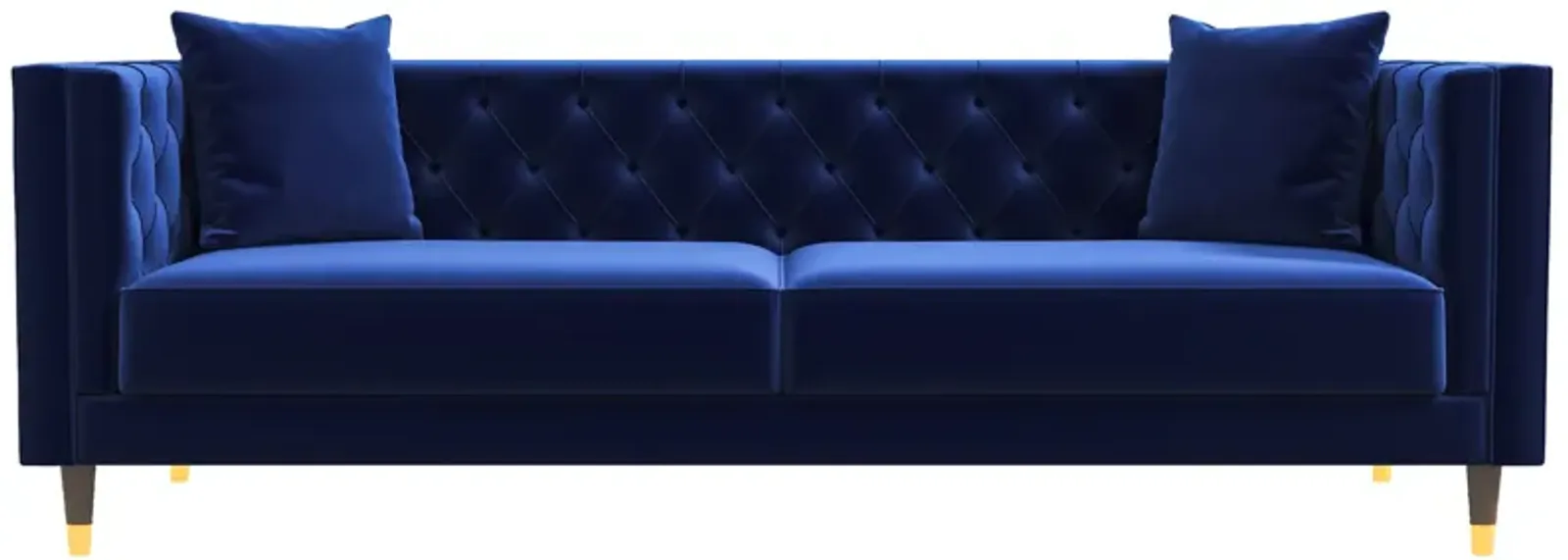 Lewis Dark Blue Velvet Sofa