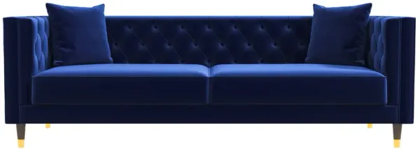 Lewis Dark Blue Velvet Sofa