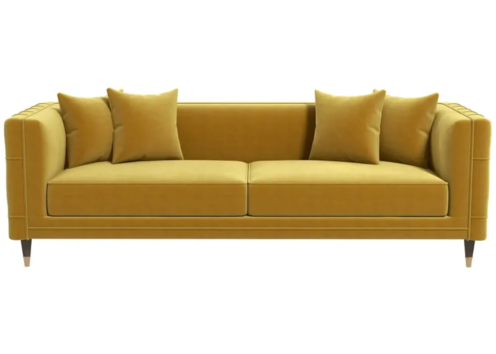 Mara Yellow Mustard Velvet Sofa