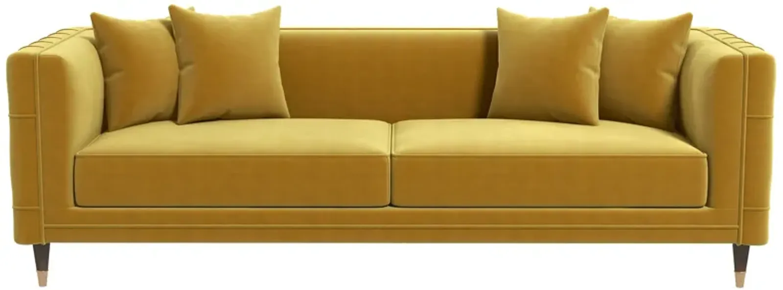 Mara Yellow Mustard Velvet Sofa