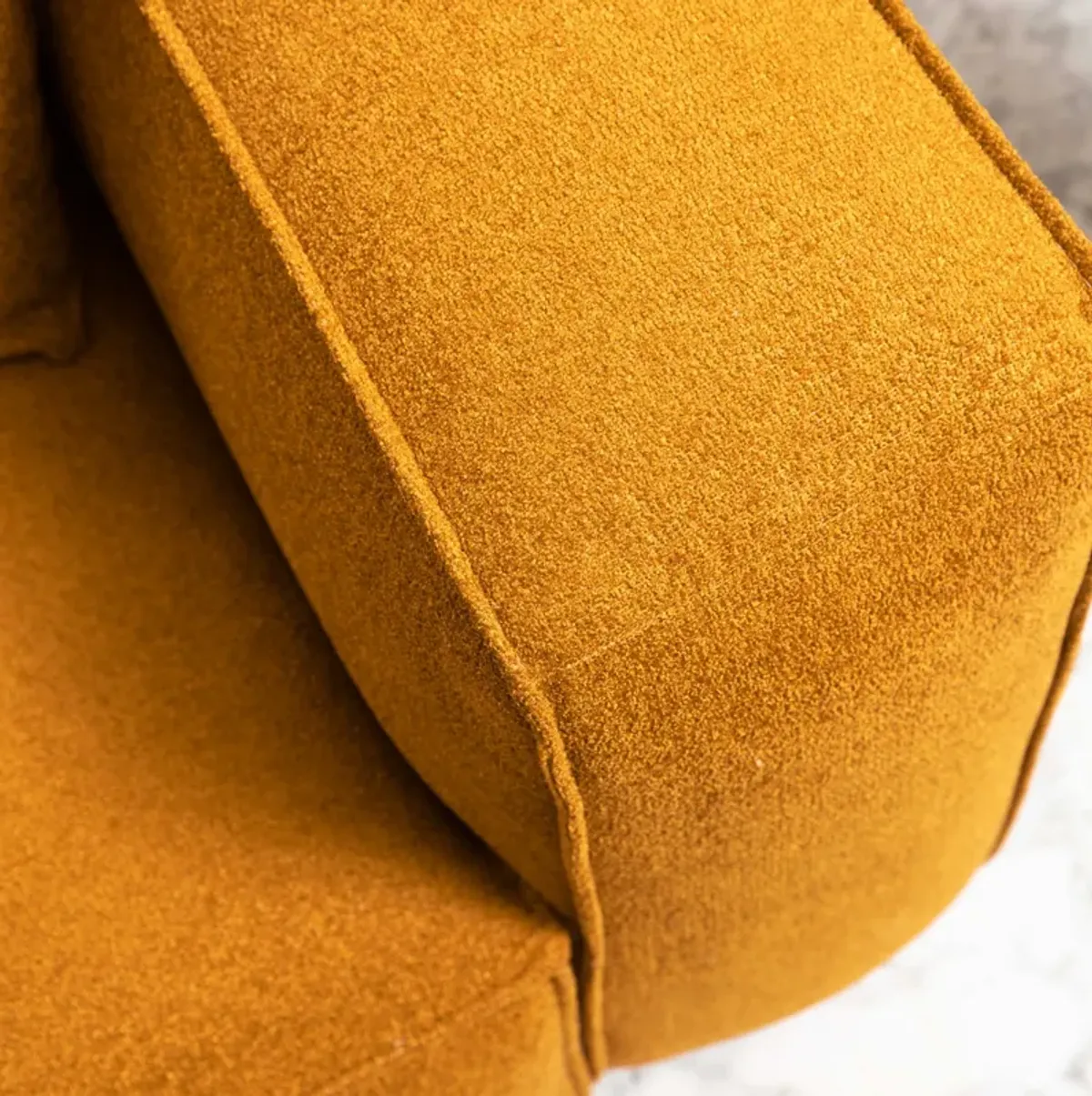 Barcelona Modern Dark Yellow Boucle Sofa