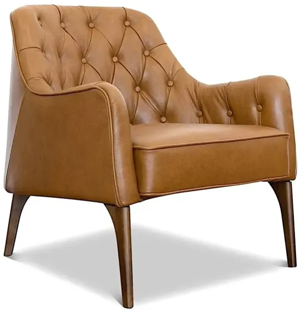 Hurley Tan Leather Lounge Chair