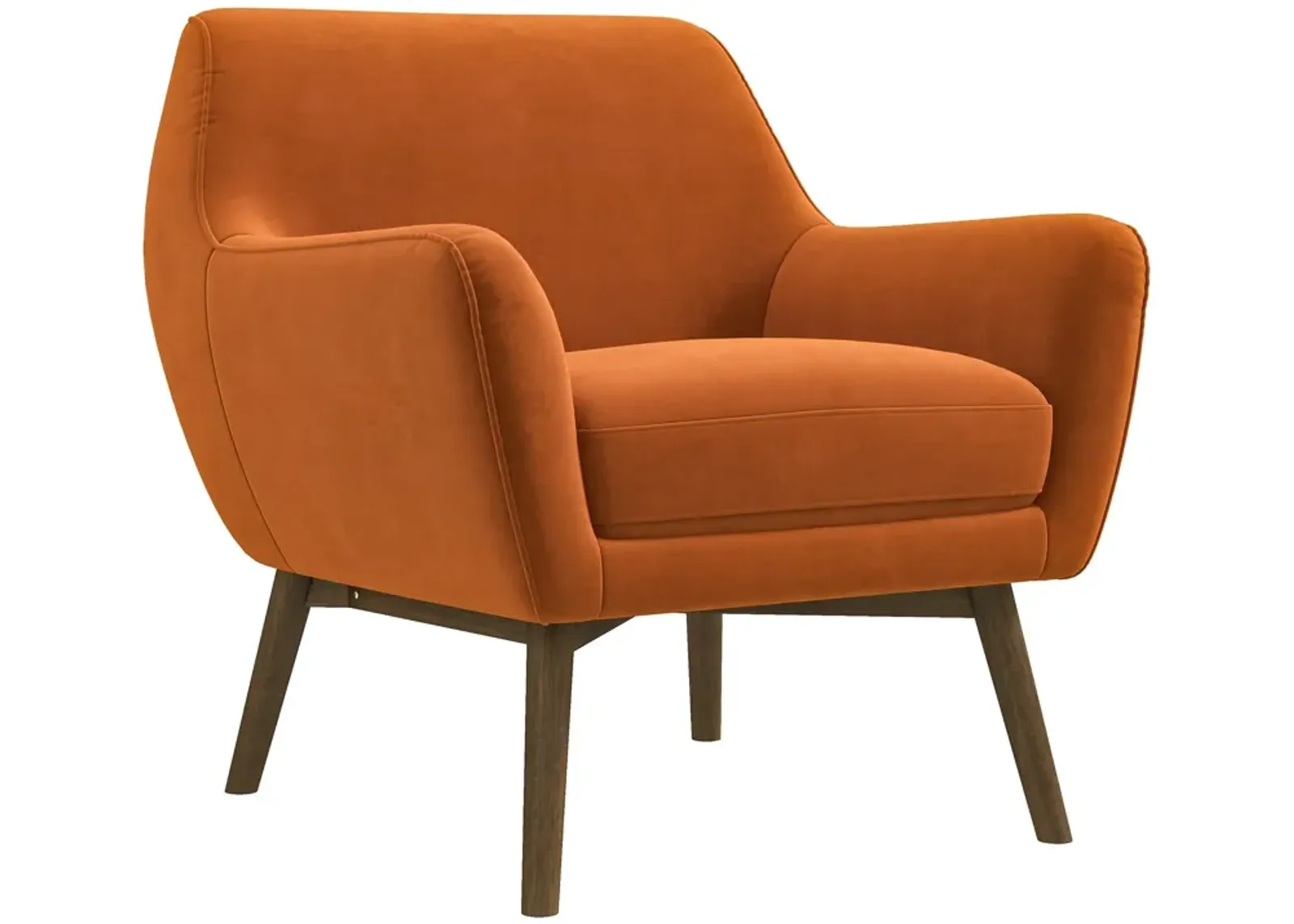 Penny Orange Velvet Lounge Chair