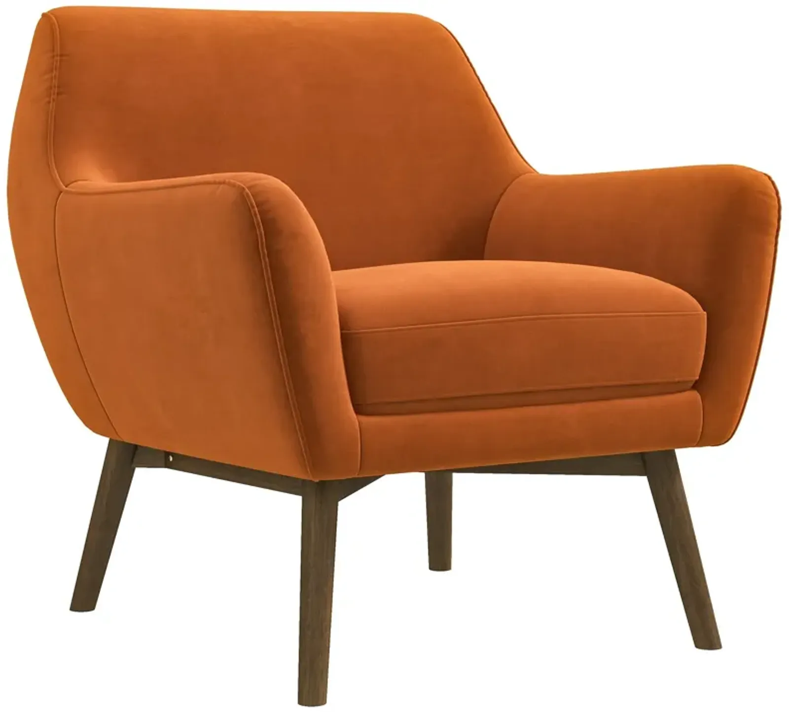 Penny Orange Velvet Lounge Chair