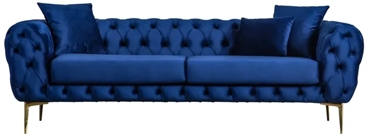 Jessica Navy Blue Velvet Sofa