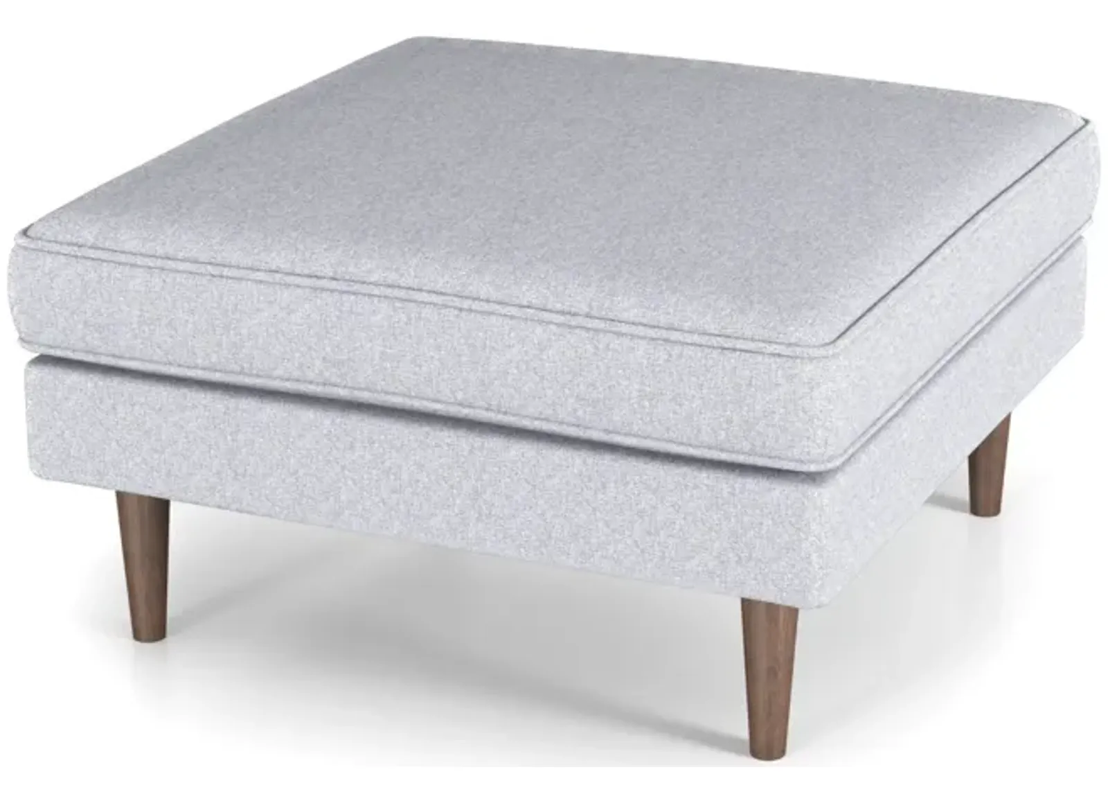 Fordham Light Gray Fabric Ottoman