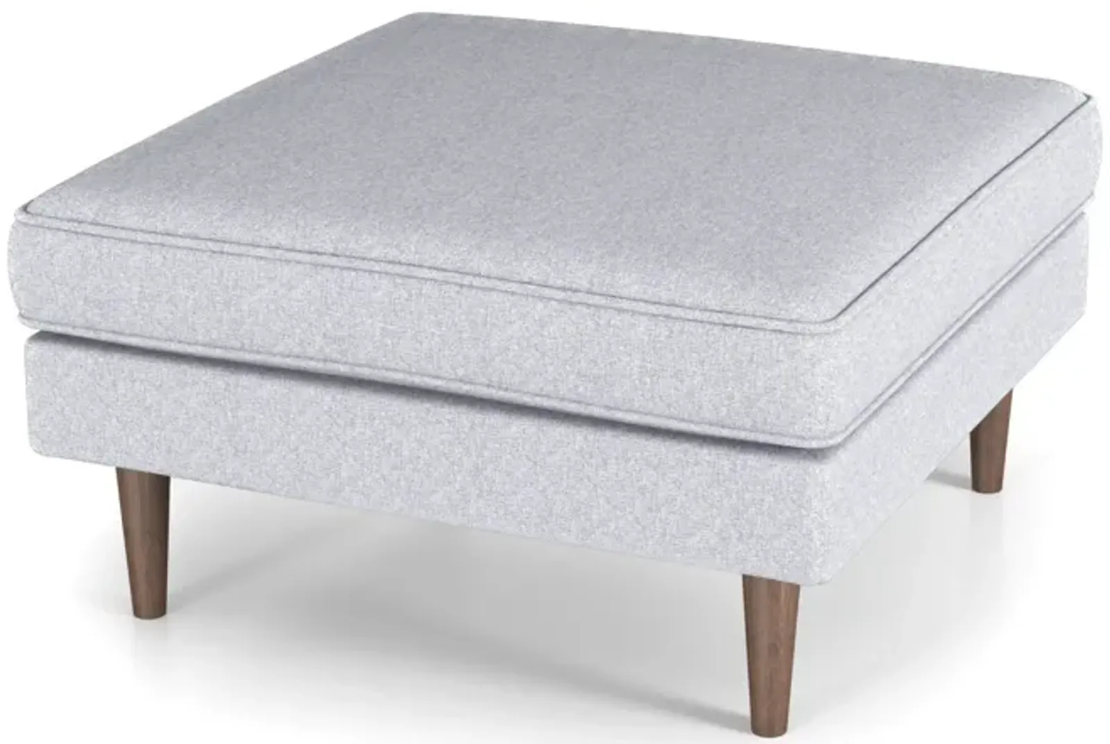 Fordham Light Gray Fabric Ottoman