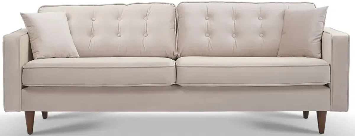 Oregon Beige Velvet Sofa