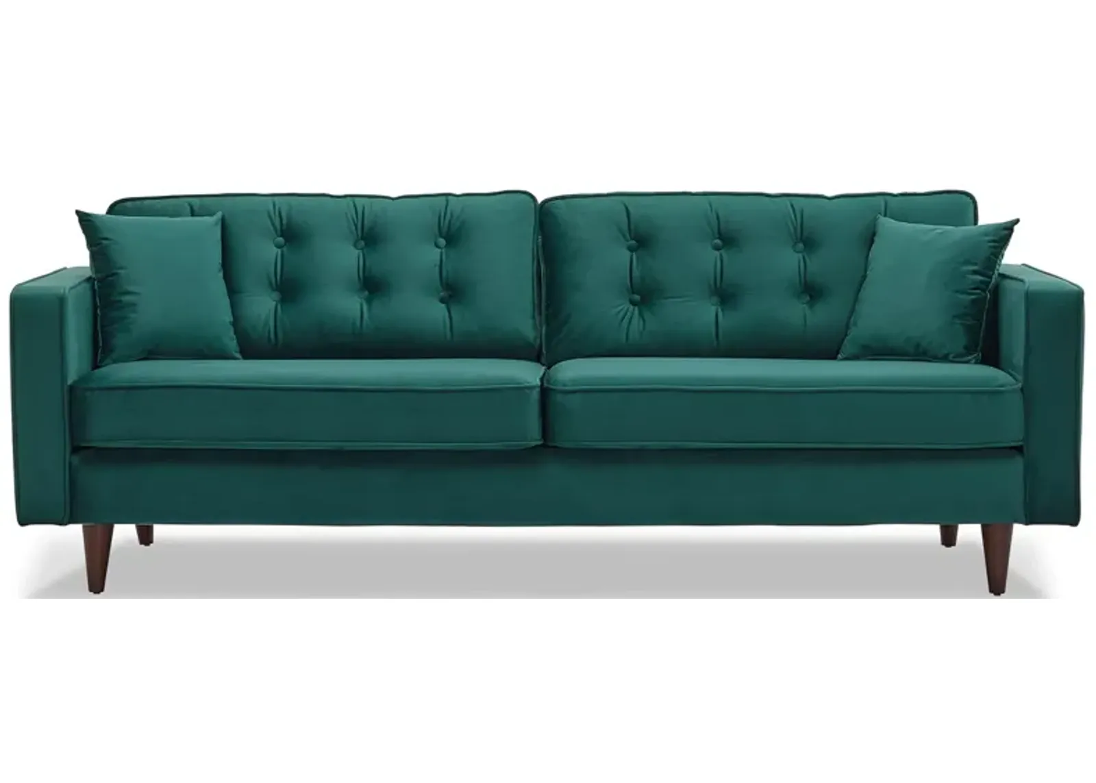 Oregon Green Velvet Sofa