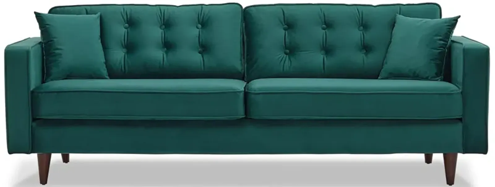 Oregon Green Velvet Sofa