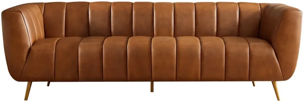 Clodine Cognac Leather Sofa