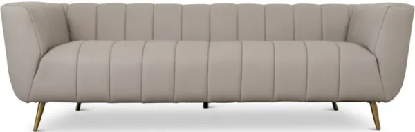 Clodine Grey Leather Sofa