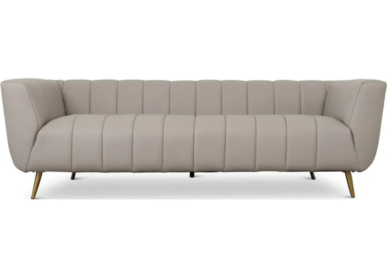 Clodine Grey Leather Sofa