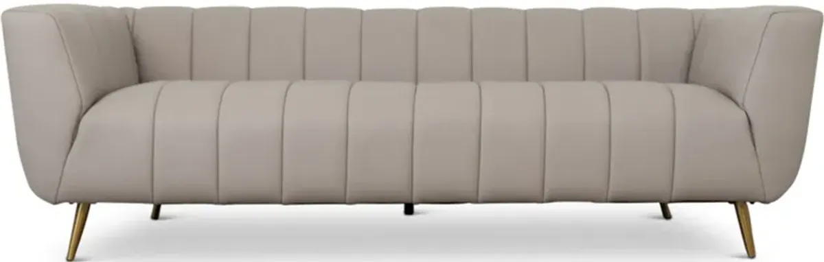 Clodine Grey Leather Sofa