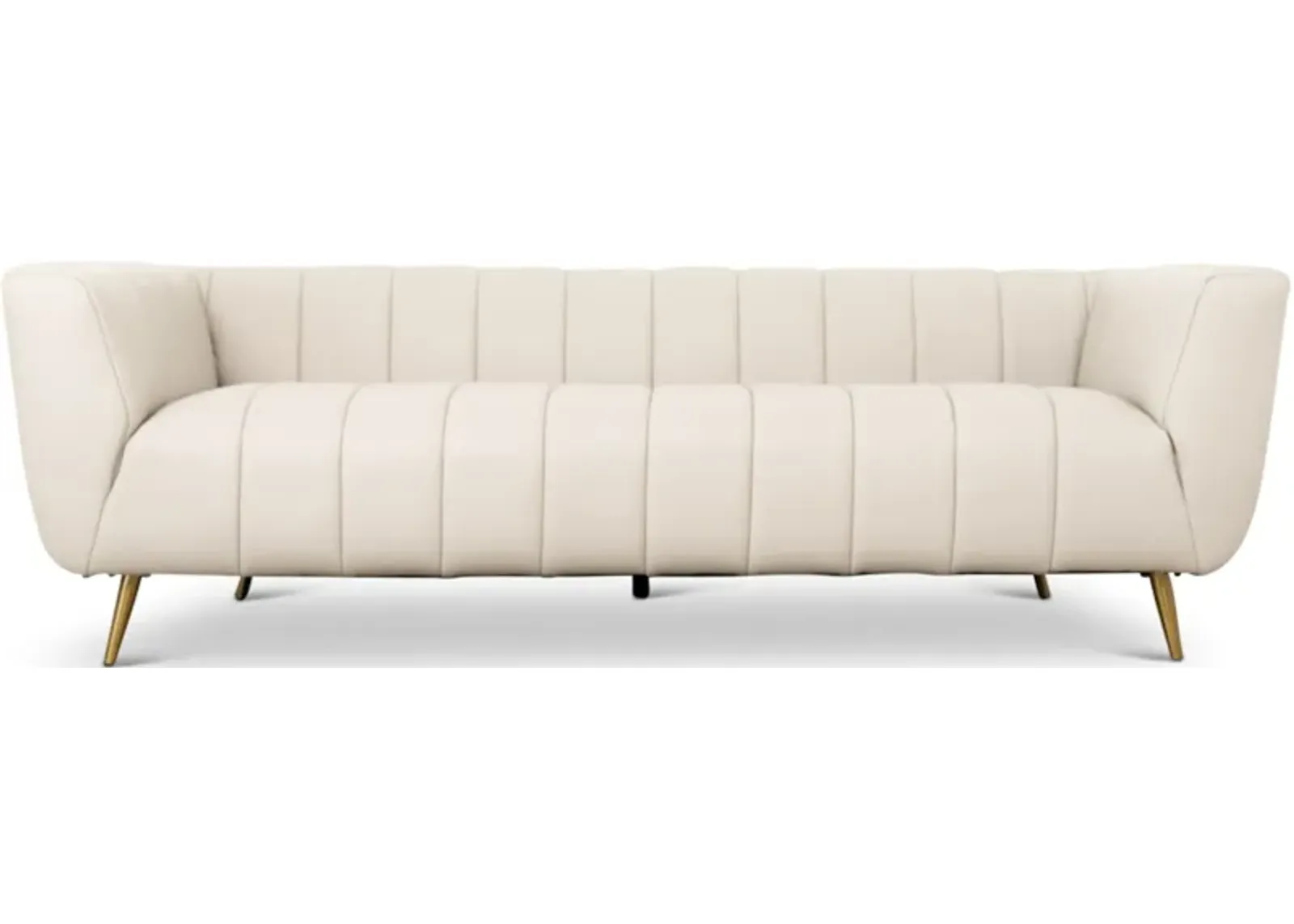 Clodine Cream Leather Sofa