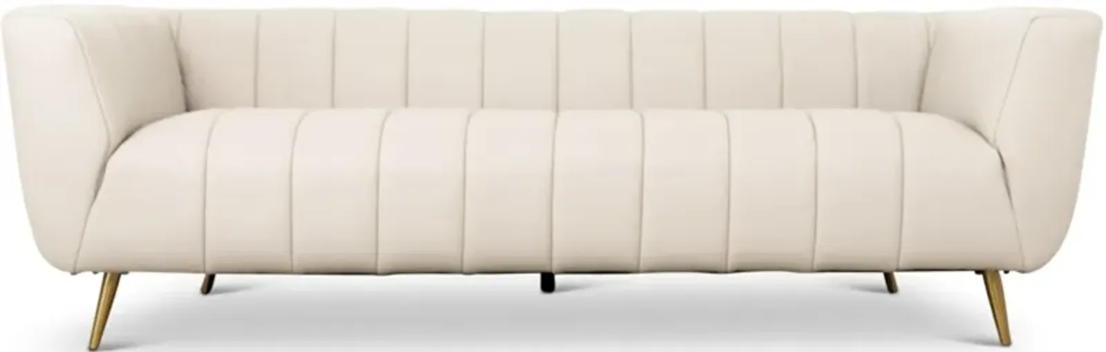 Clodine Cream Leather Sofa