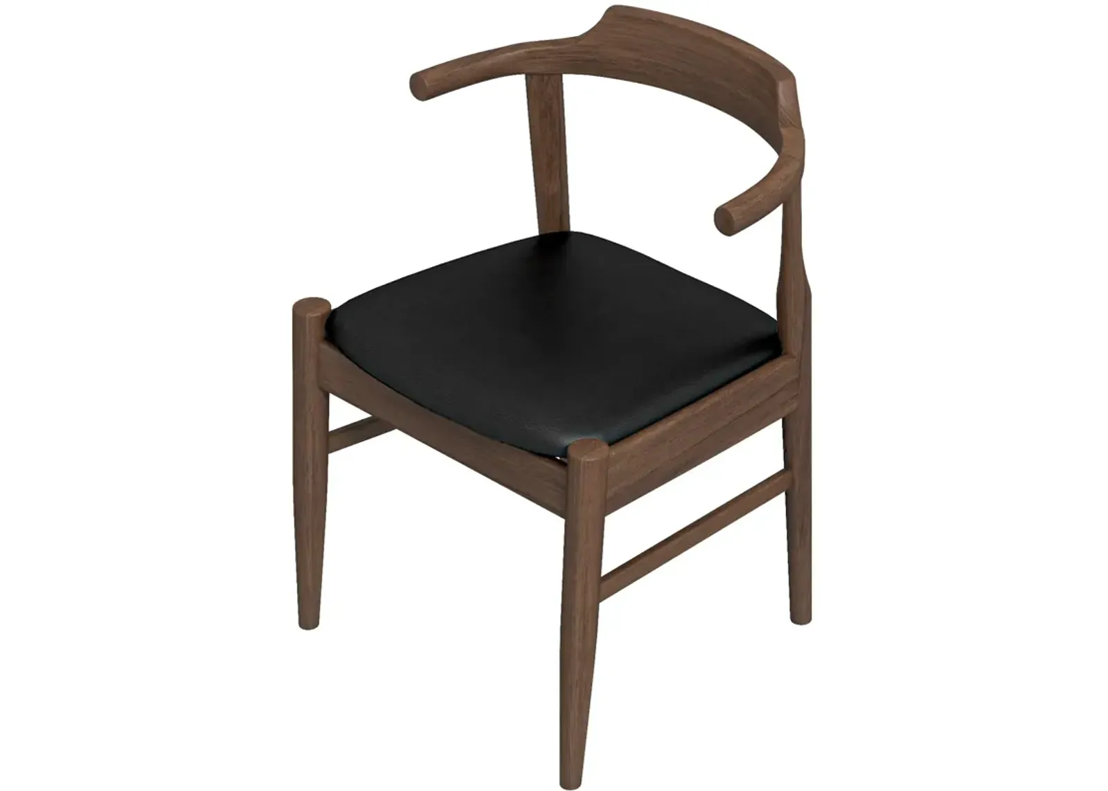 Sterling Dining Chair Black Leather Set of 2