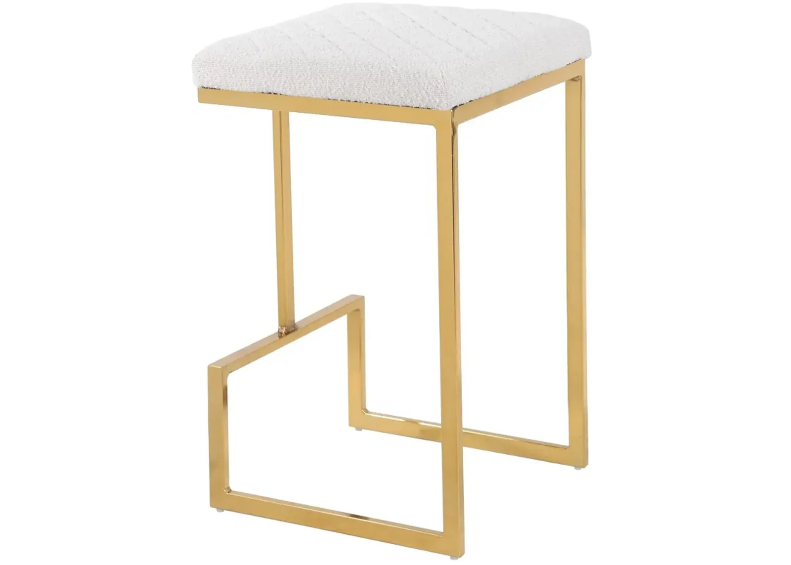 Felicia Beige Boucle Counter Stool