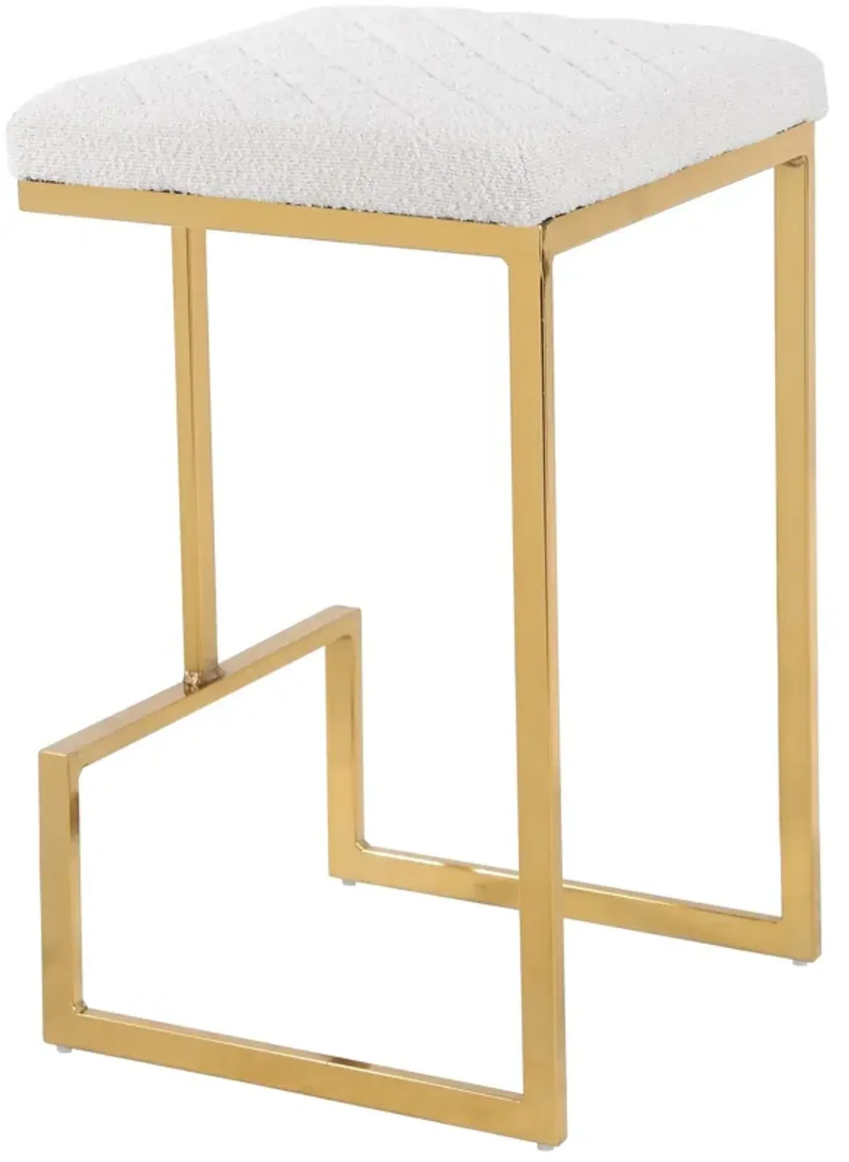 Felicia Beige Boucle Counter Stool