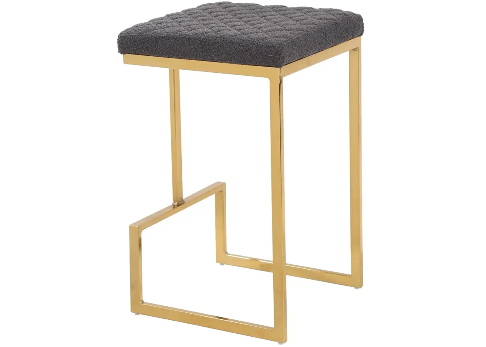 Felicia Grey Boucle Counter Stool