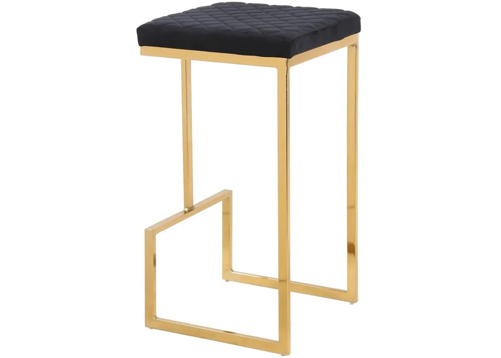 Felicia Black Velvet Bar Stool