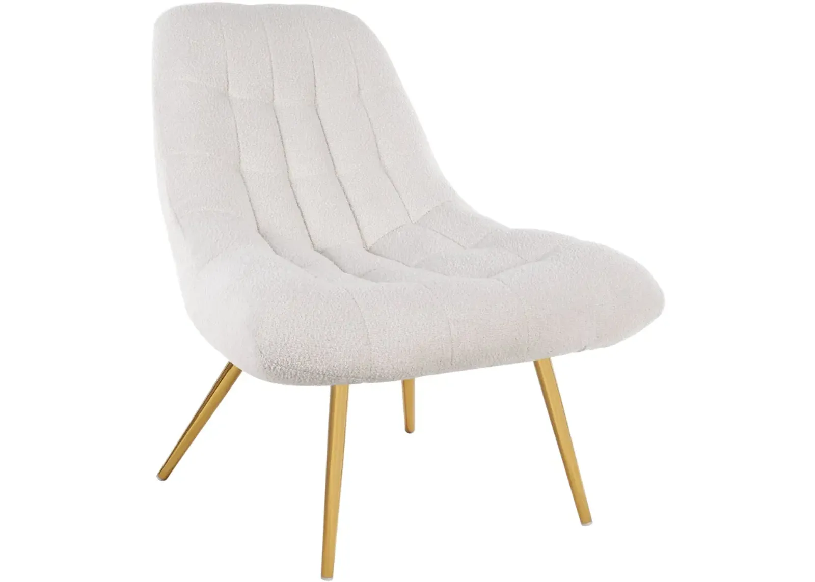 Edna Beige Boucle Lounge Chair