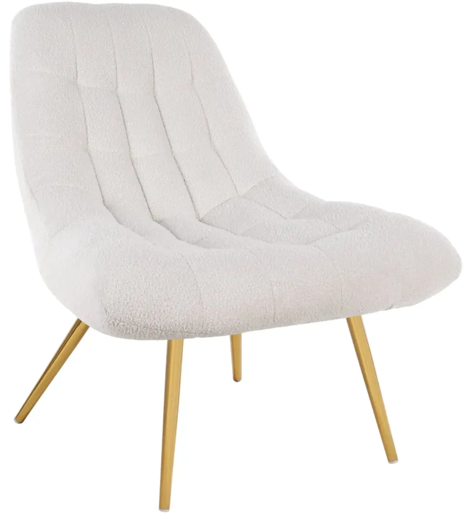 Edna Beige Boucle Lounge Chair