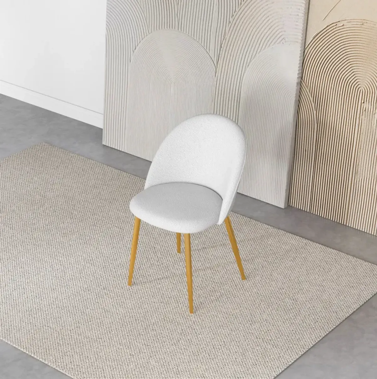 Vanessa Dining Chair Beige Boucle