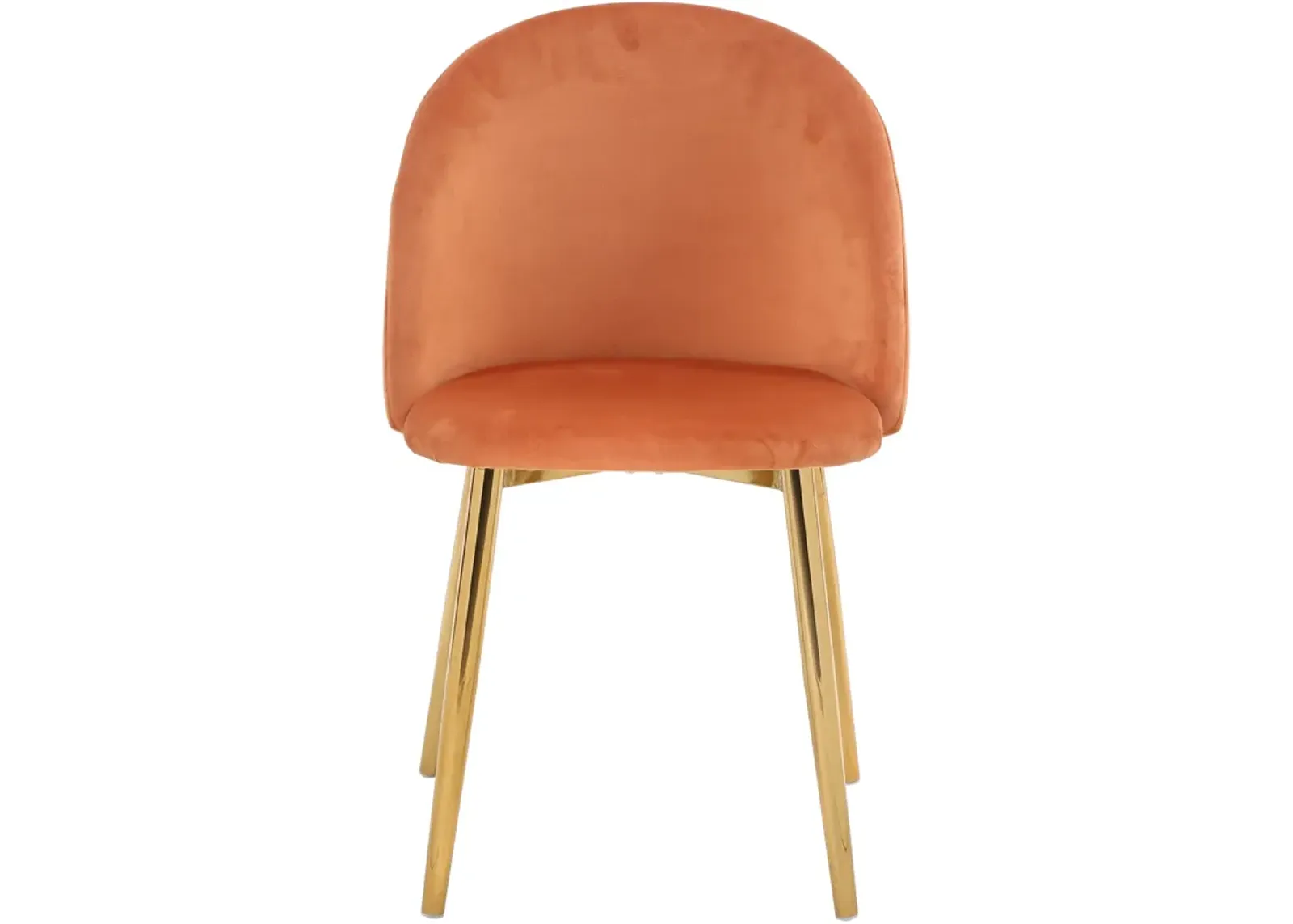 Vanessa Orange Velvet Dining Chair