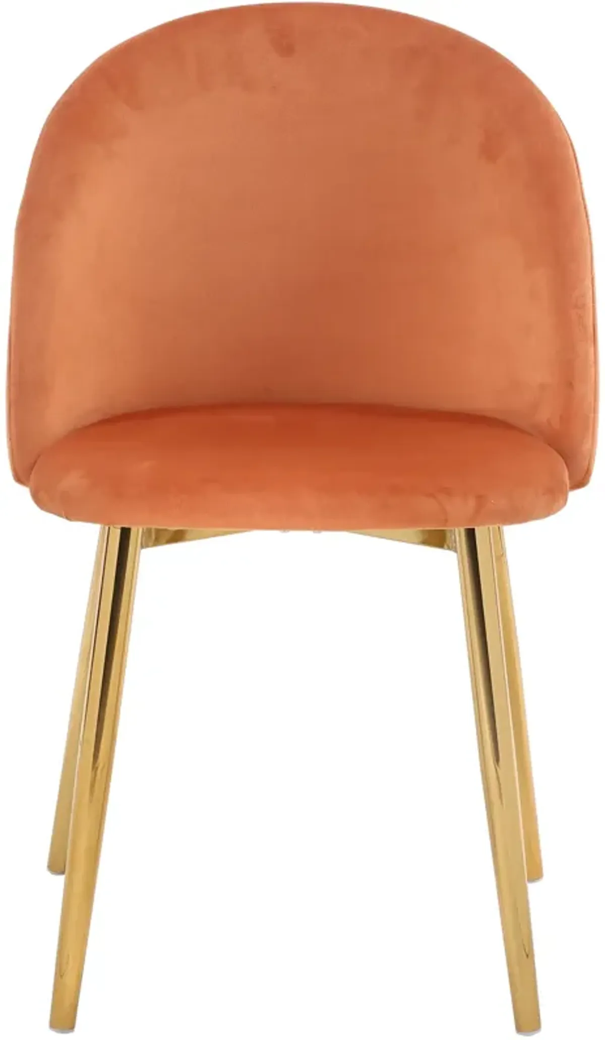 Vanessa Orange Velvet Dining Chair