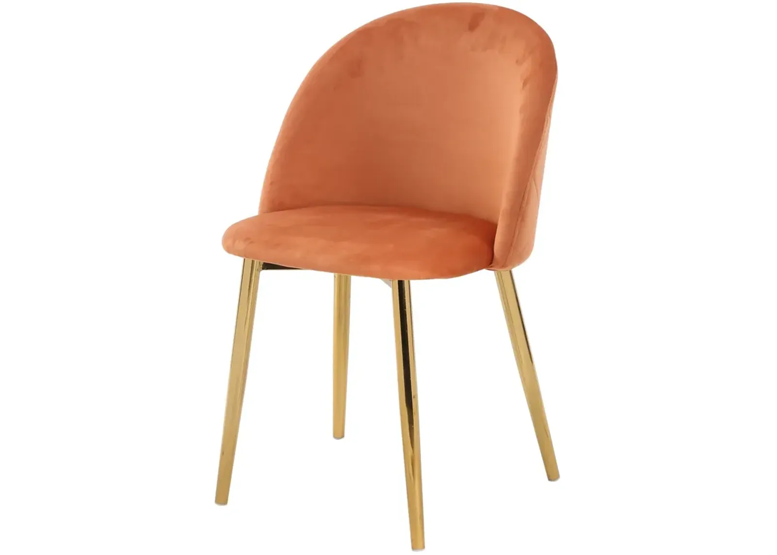 Vanessa Orange Velvet Dining Chair