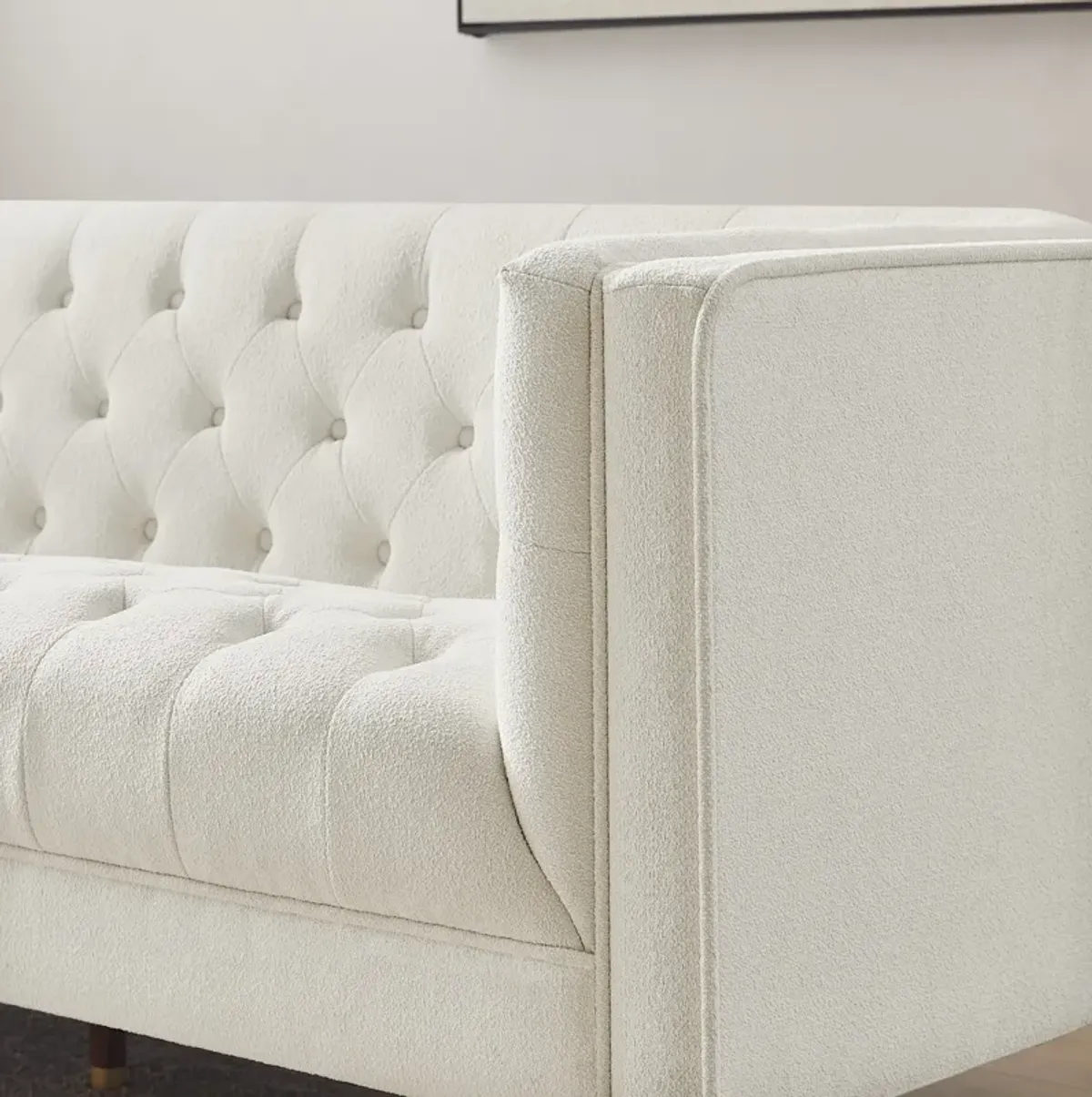 Houston Beige Boucle Modern Sofa