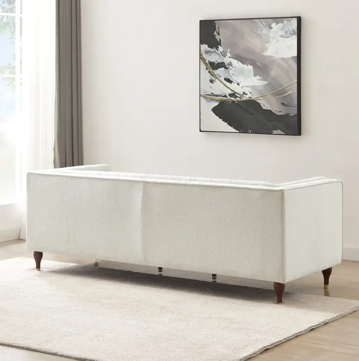 Houston Beige Boucle Modern Sofa