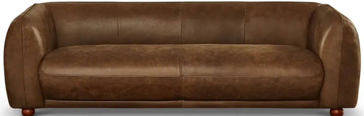 Miller Brown Leather Sofa