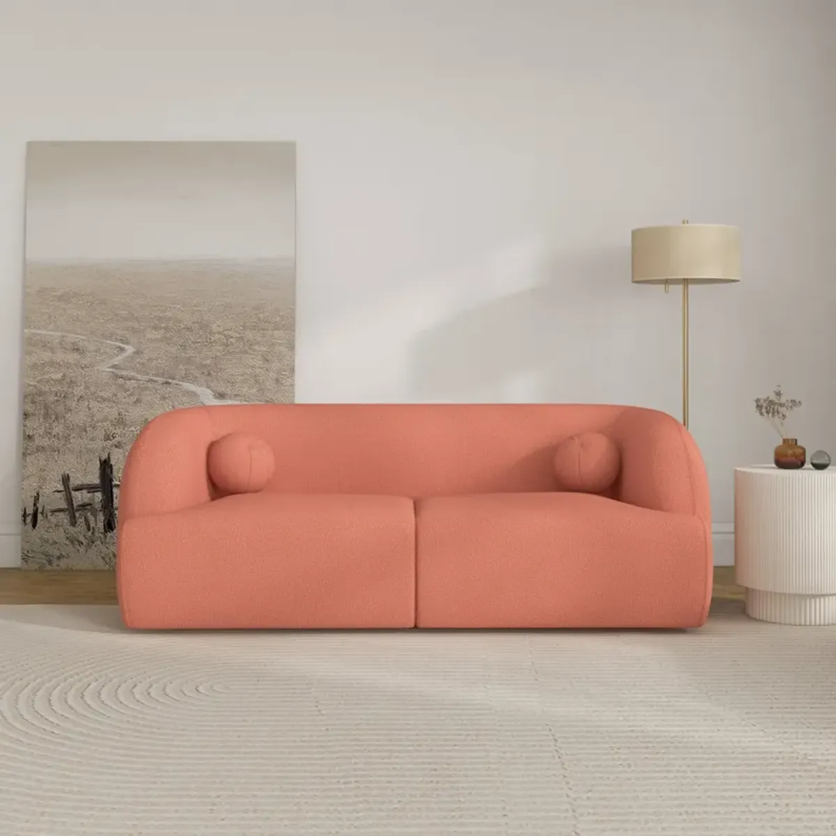 Quinn Sofa - Pink Boucle