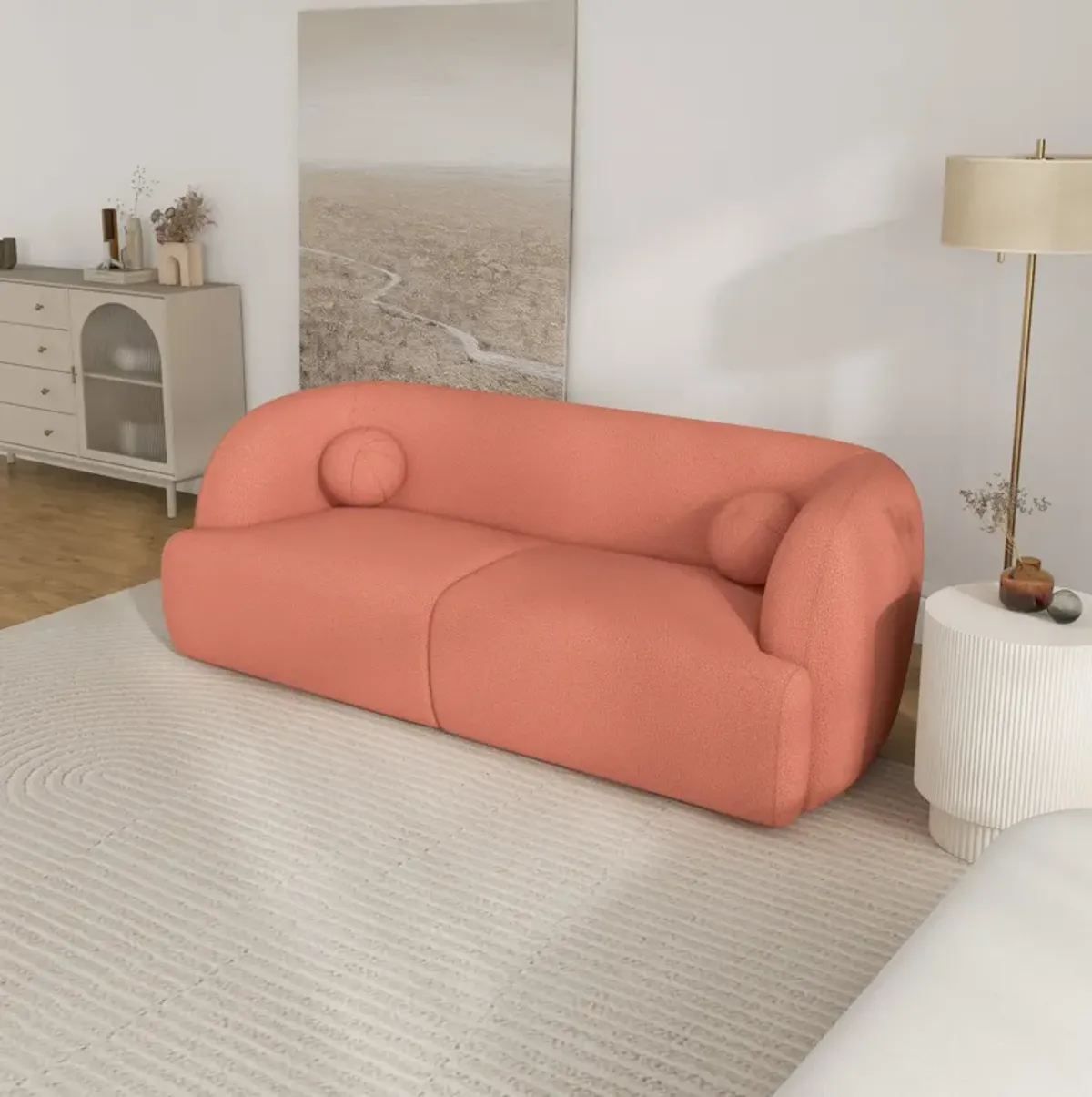 Quinn Sofa - Pink Boucle