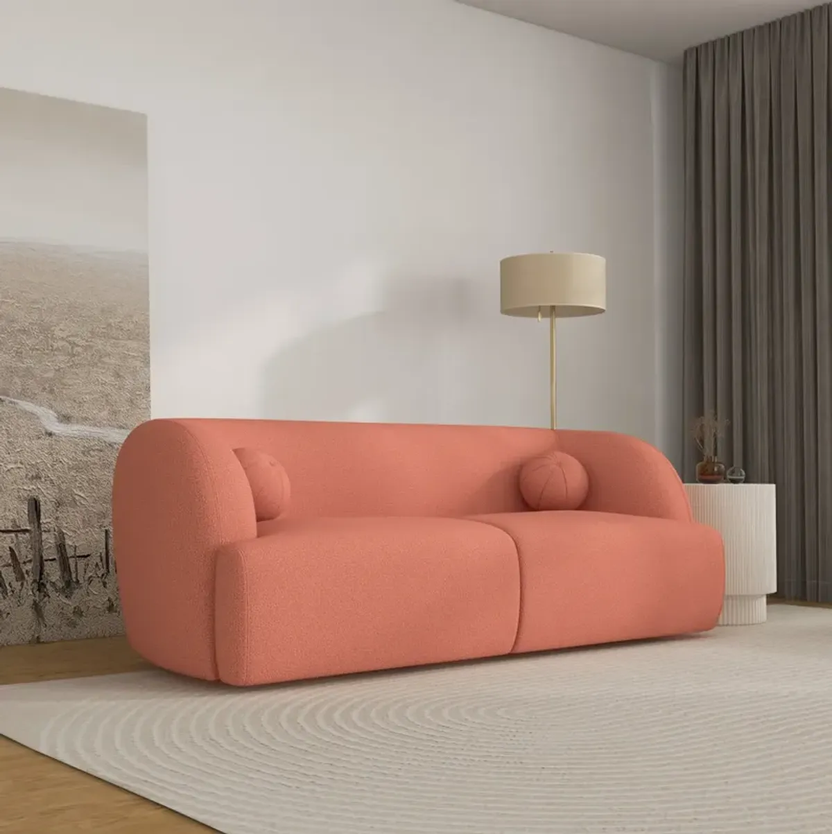 Quinn Sofa - Pink Boucle