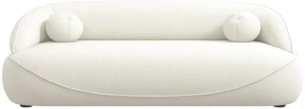 Brody White Boucle Fabric Sofa