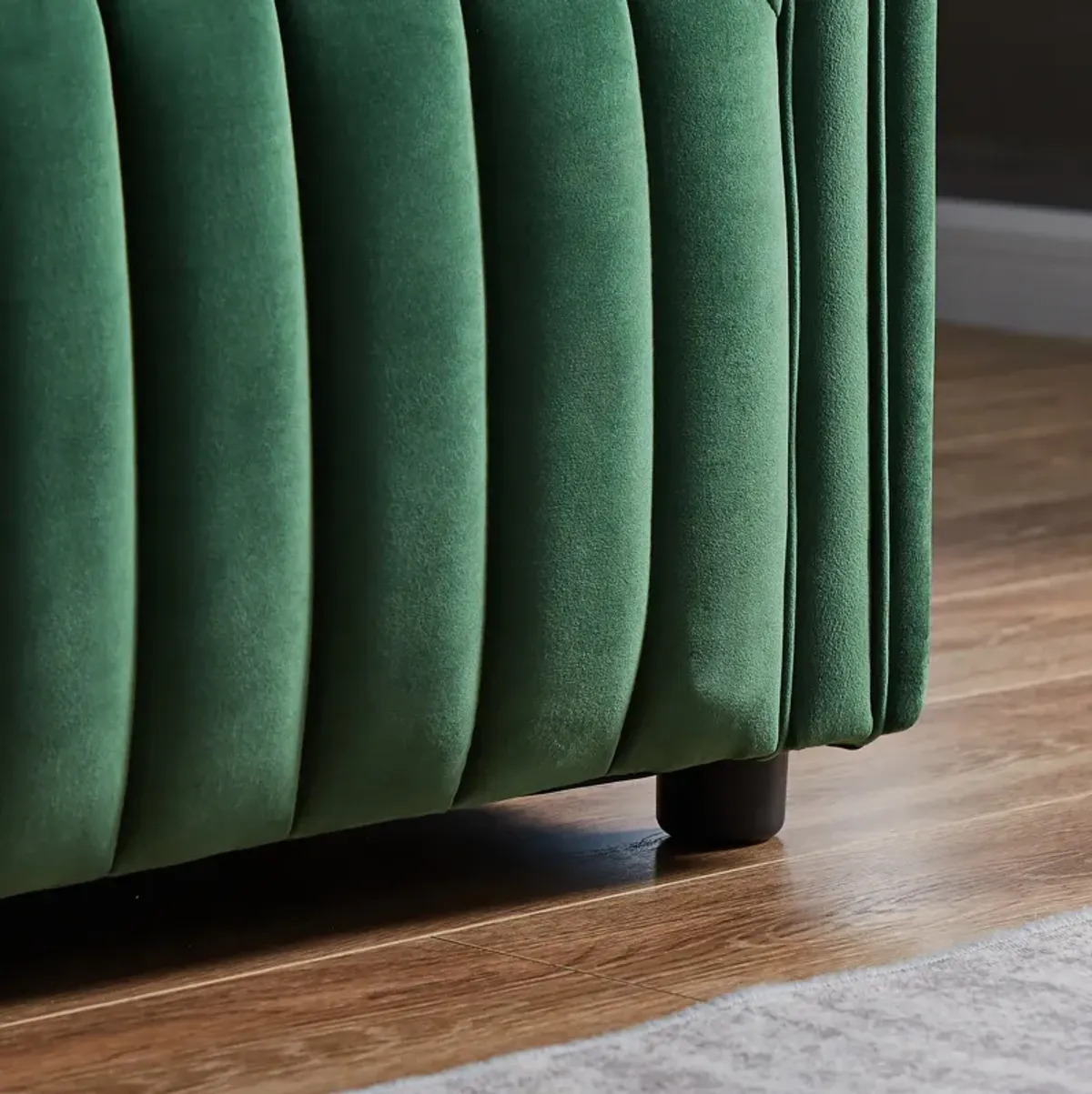 Sierra Dark Green Velvet Sofa