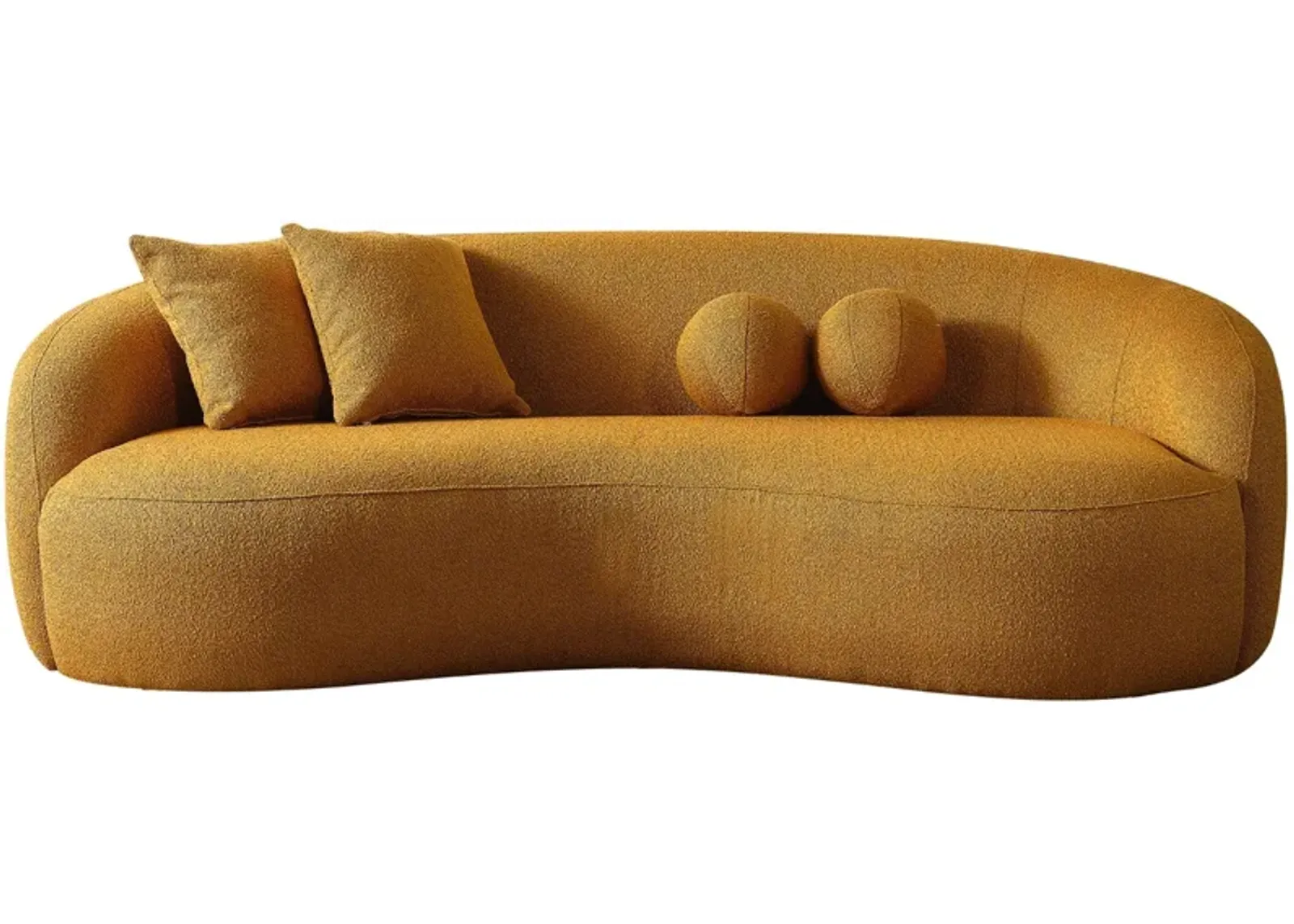 Blair Curvy Gold Boucle Couch