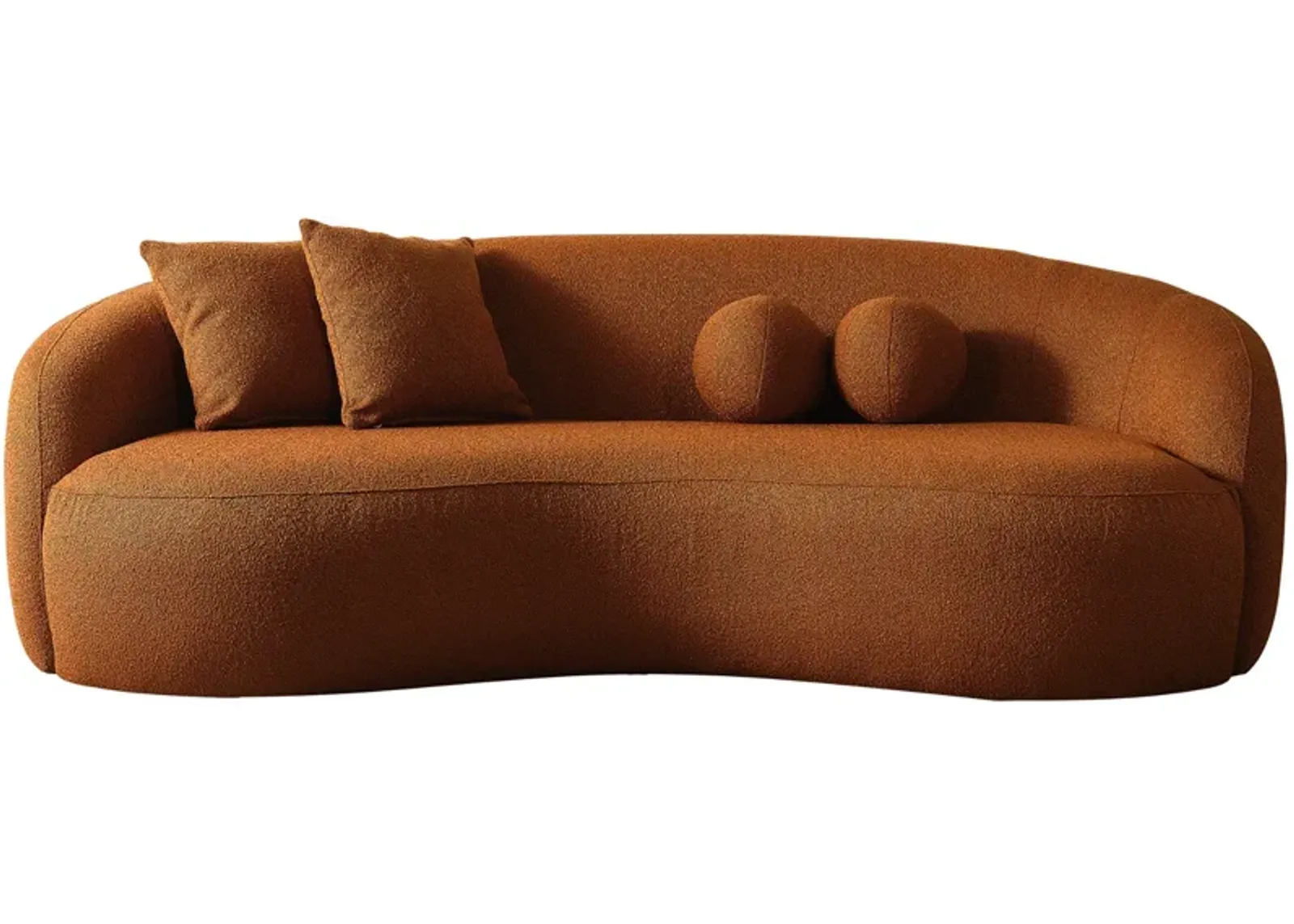 Blair Orange Boucle Japandi Sofa