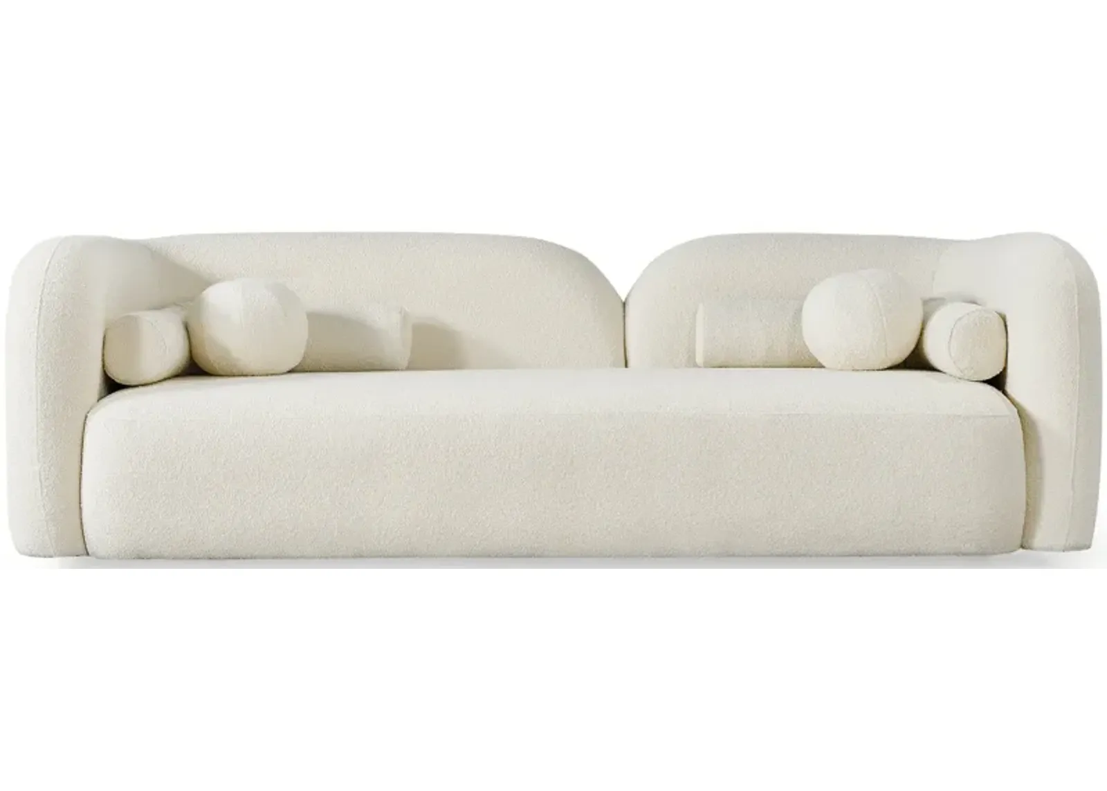 Bodrum Ivory Boucle Curved Sofa